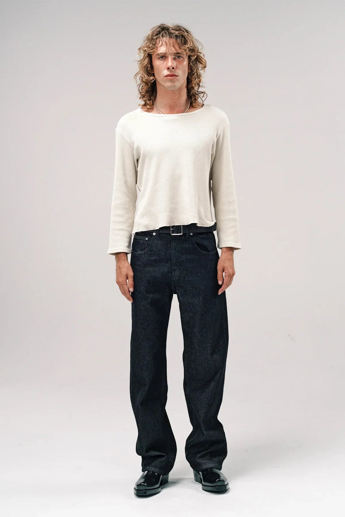 SECOND/LAYER | BLACK BIG PAPI DENIM JEANS