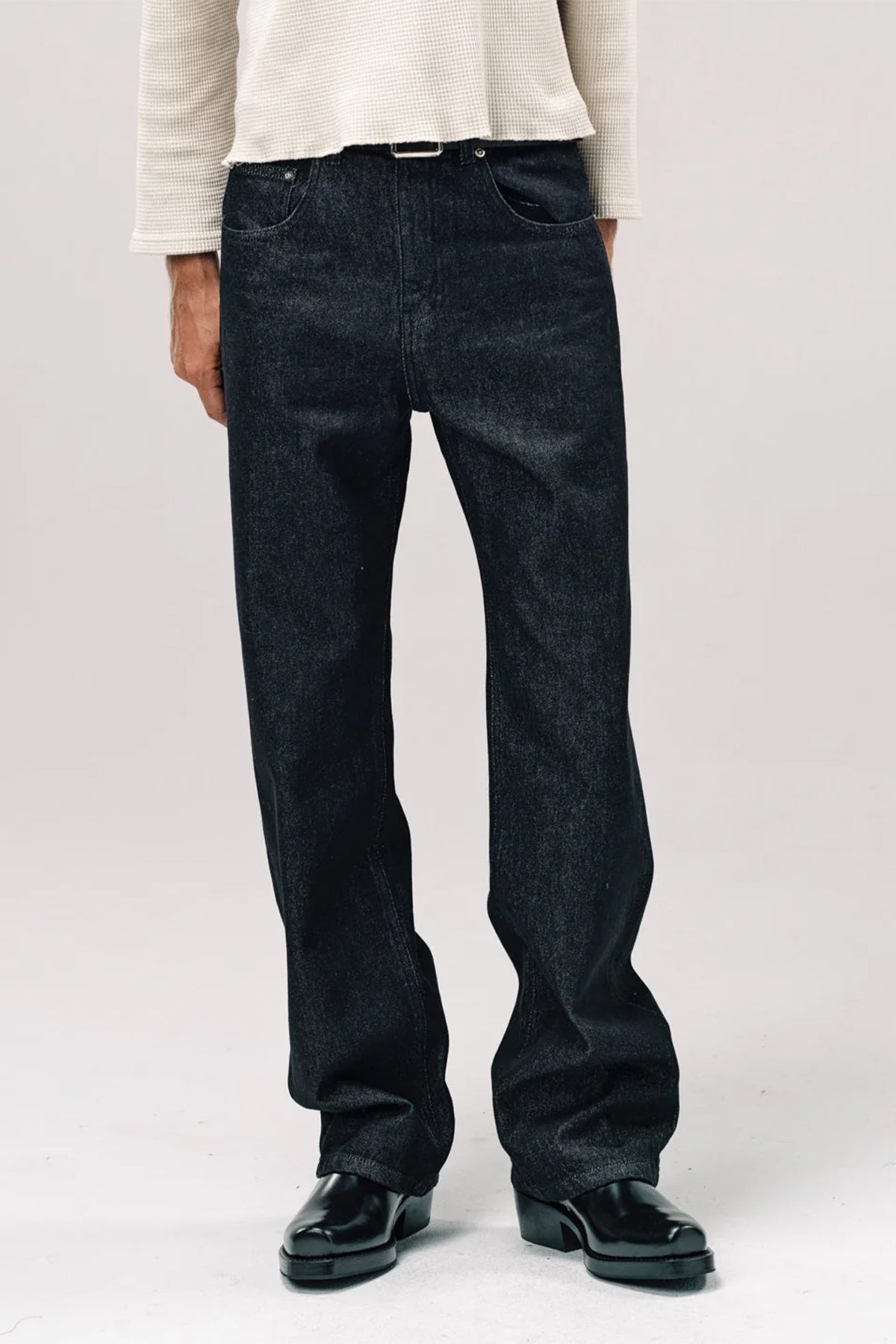 SECOND/LAYER | BLACK BIG PAPI DENIM JEANS
