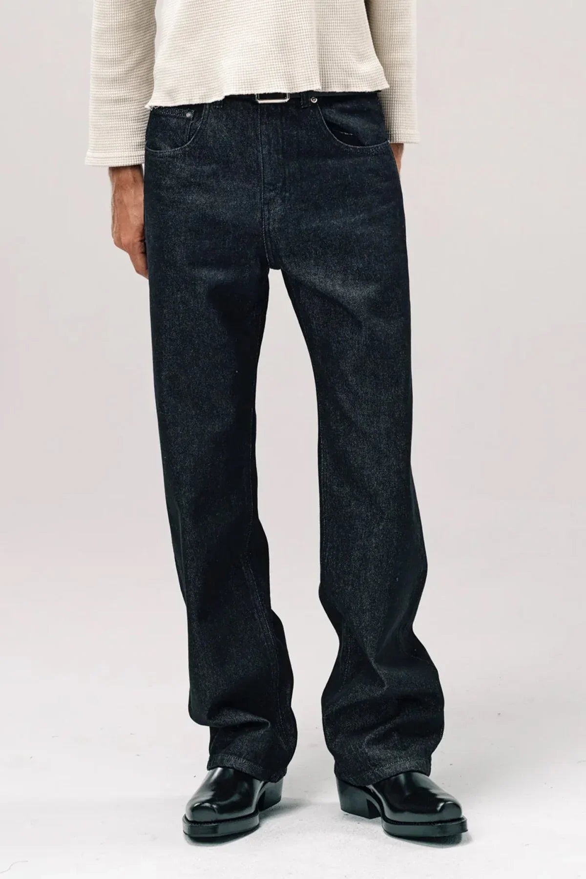 SECOND/LAYER | BLACK BIG PAPI DENIM JEANS