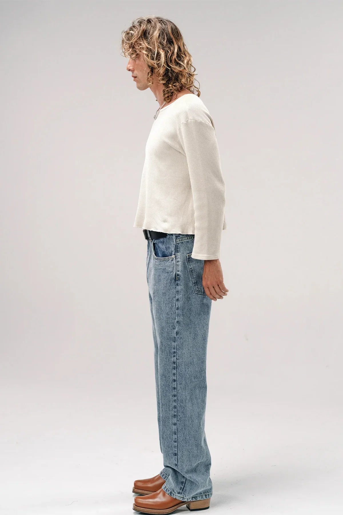 SECOND/LAYER | STONEWASH BIG PAPI DENIM JEANS