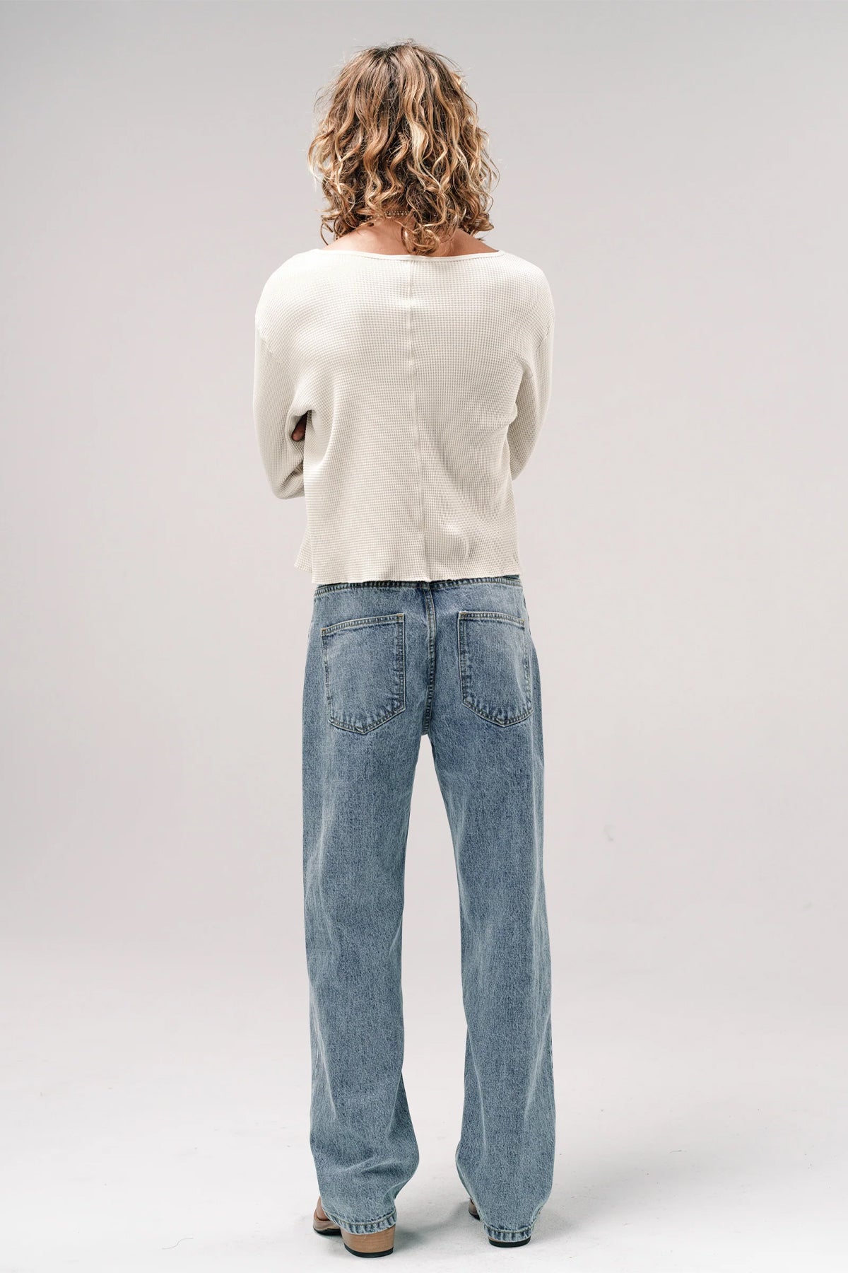 SECOND/LAYER | STONEWASH BIG PAPI DENIM JEANS
