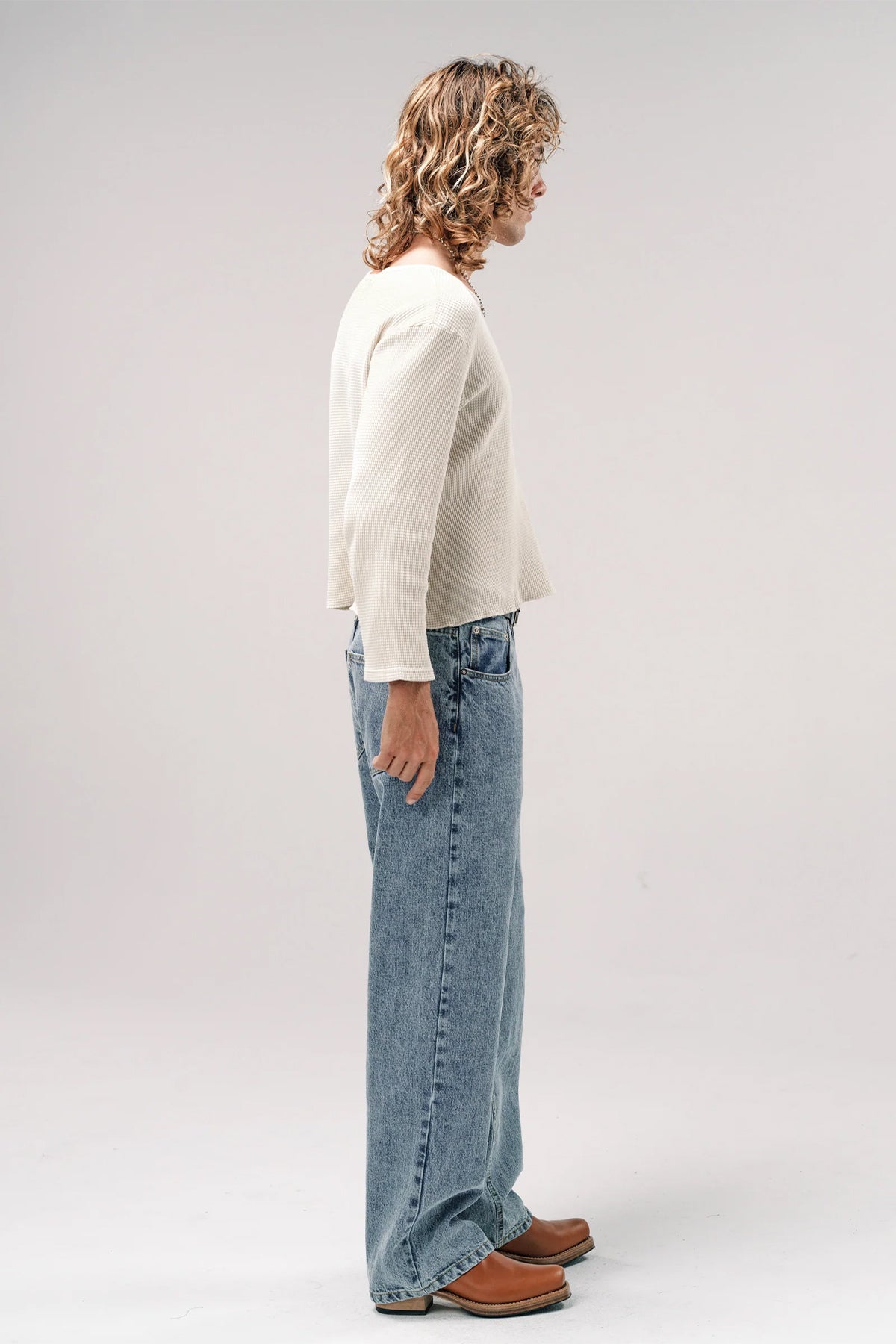 SECOND/LAYER | STONEWASH BIG PAPI DENIM JEANS