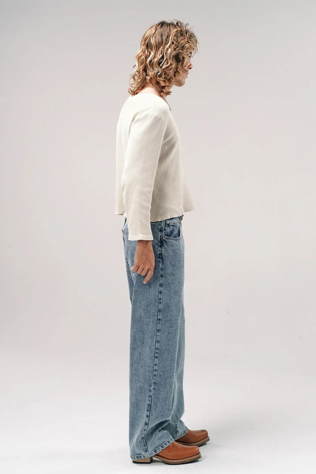 SECOND/LAYER | STONEWASH BIG PAPI DENIM JEANS