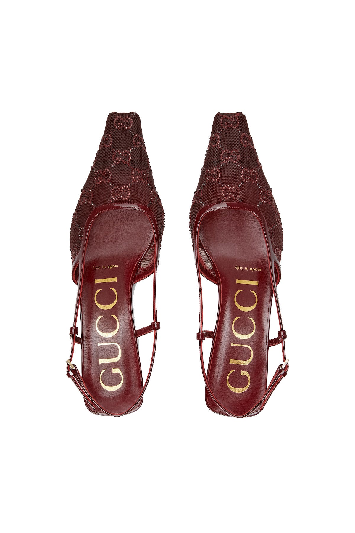 GUCCI | GG CRYSTAL SLINGBACK PUMP SANDALS