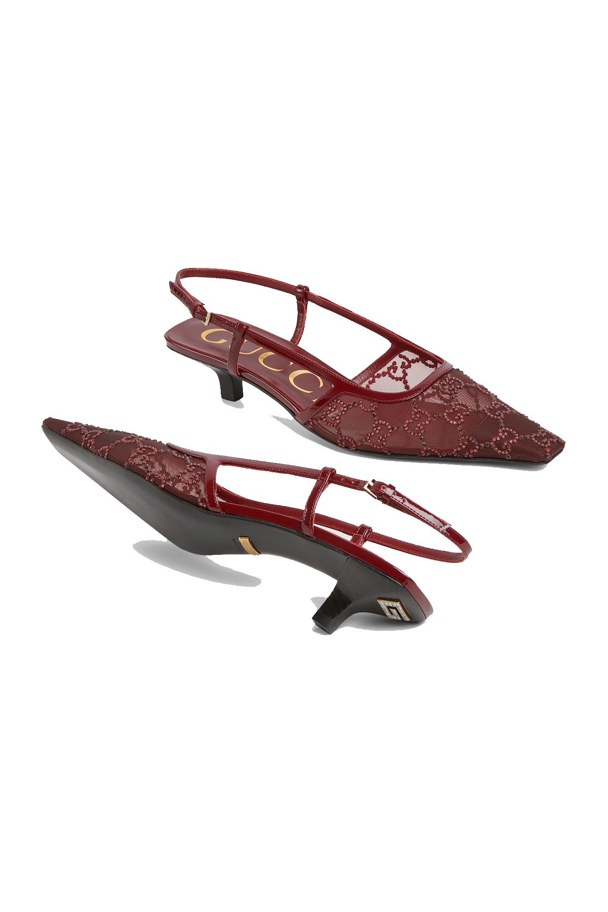 GUCCI | GG CRYSTAL SLINGBACK PUMP SANDALS