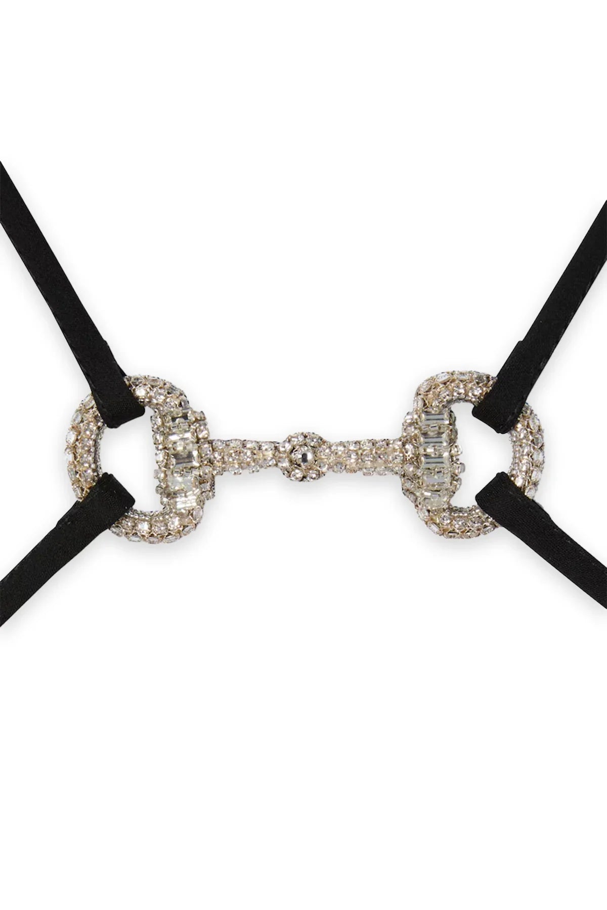 GUCCI | SILK DRESS WITH CRYSTAL HORSEBIT