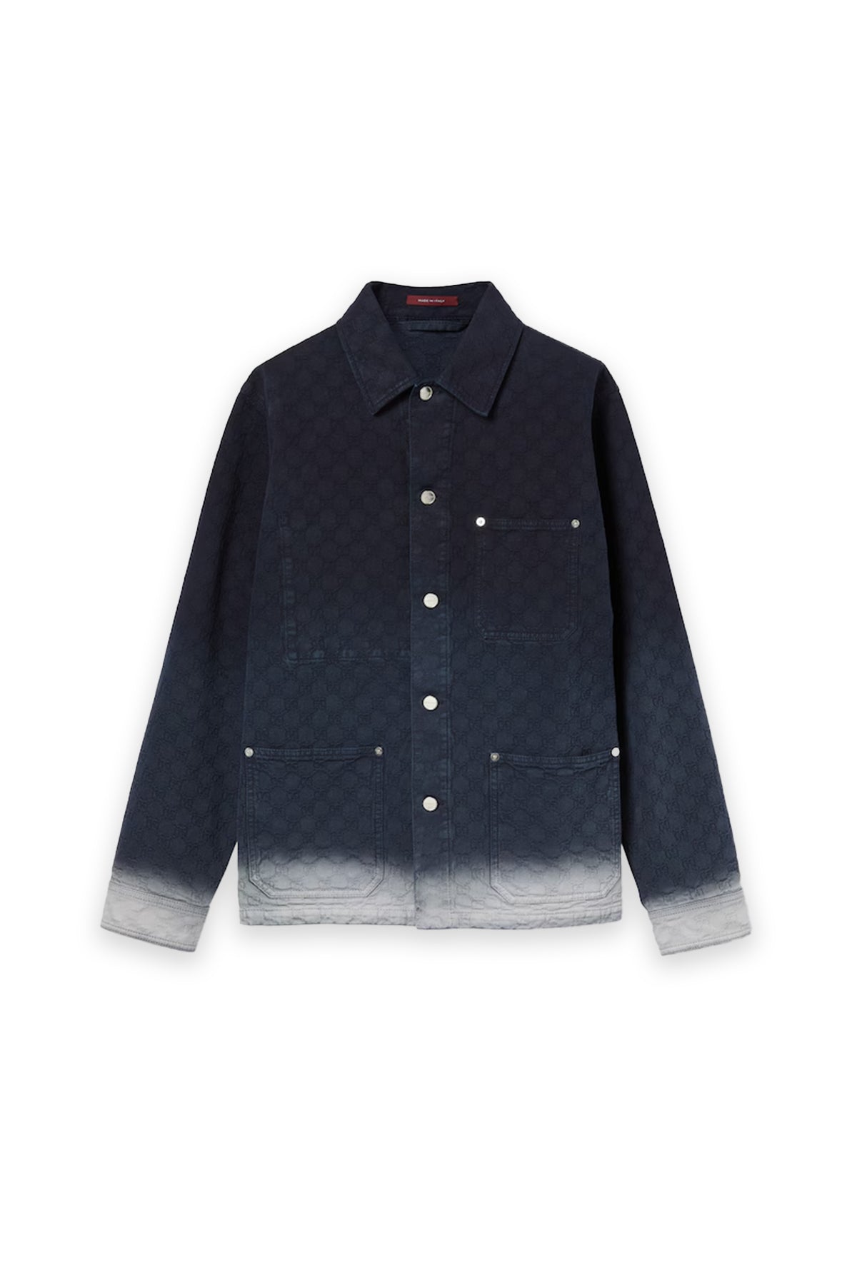 GUCCI | BLEACHED GG COTTON DENIM JACQUARD SHIRT