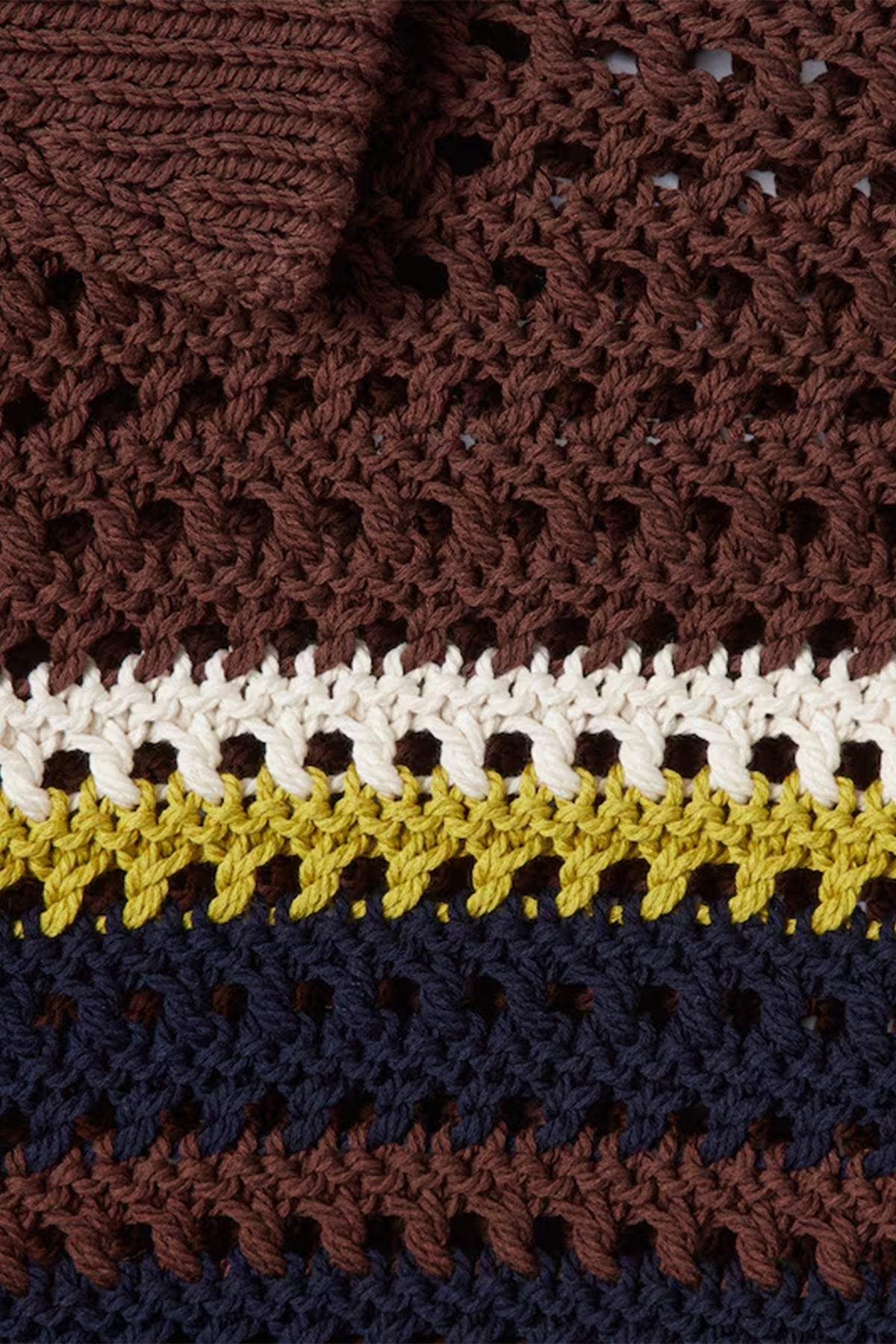 GUCCI | CROCHET COTTON KNIT POLO SHIRT WITH STRIPES