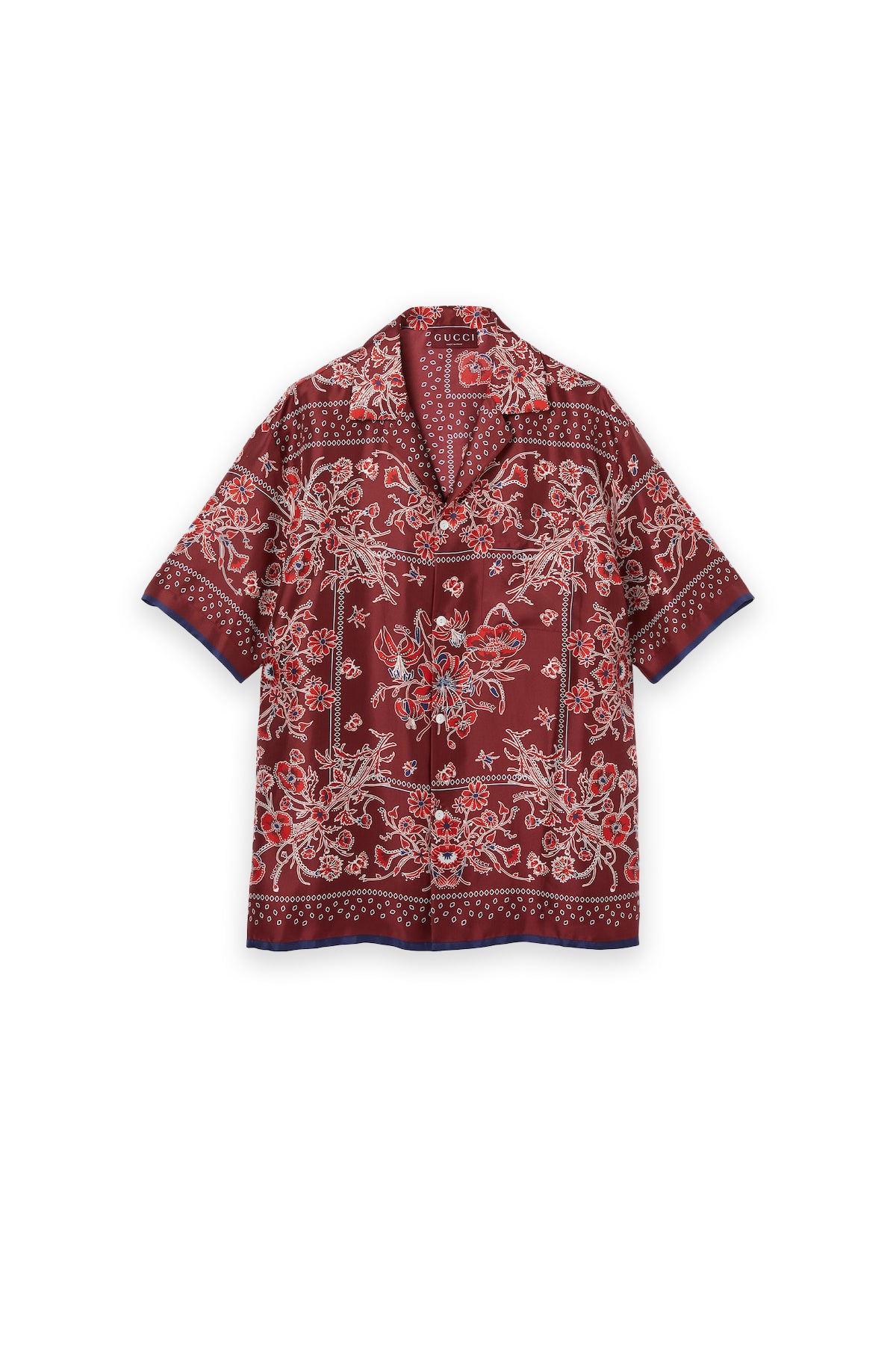GUCCI | PRINTED SILK TWILL BOWLING SHIRT