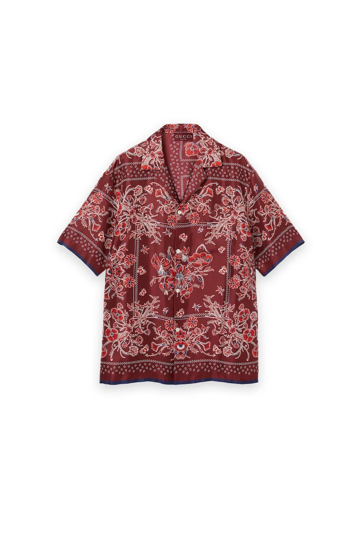 GUCCI | PRINTED SILK TWILL BOWLING SHIRT