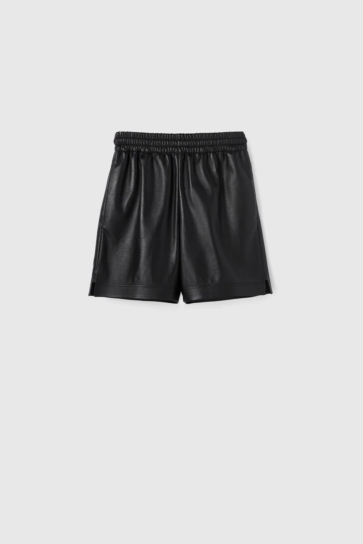 GUCCI | BONDED LEATHER AND JERSEY SHORTS