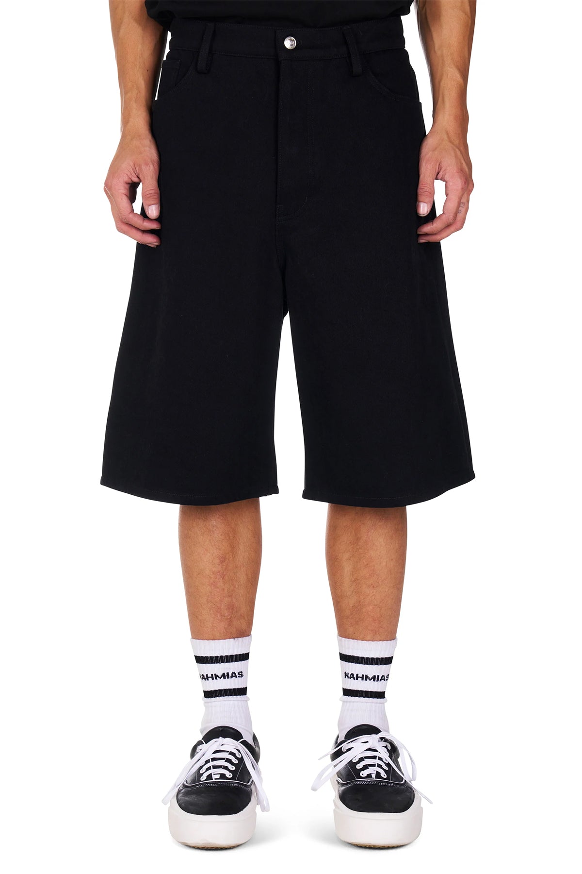 NAHMIAS | DENIM BAGGY CARPENTER SHORTS - MAXFIELD LA