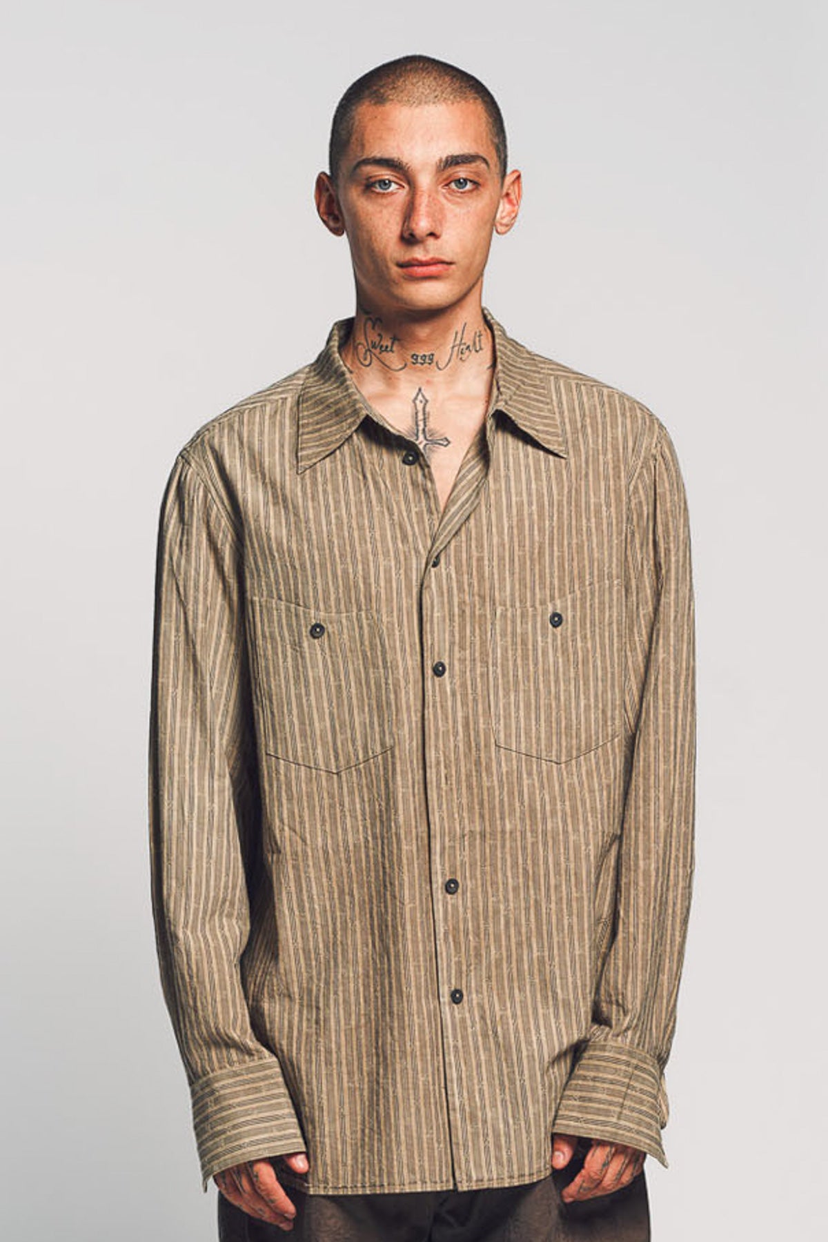 ZIGGY CHEN | SPREAD STRIPE LONG SLEEVE SHIRT