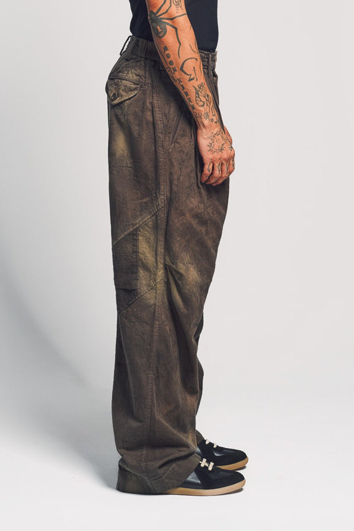 ZIGGY CHEN | JACQUARD PATCHWORK TROUSERS