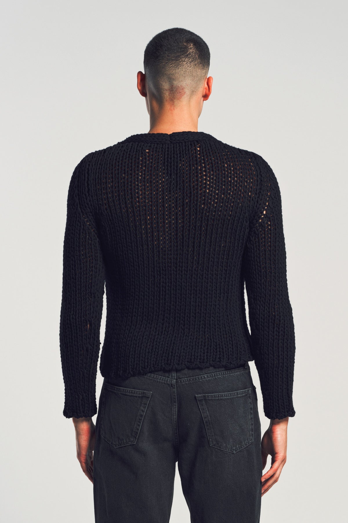 SAPIO | OPEN KNIT V-NECK SWEATER