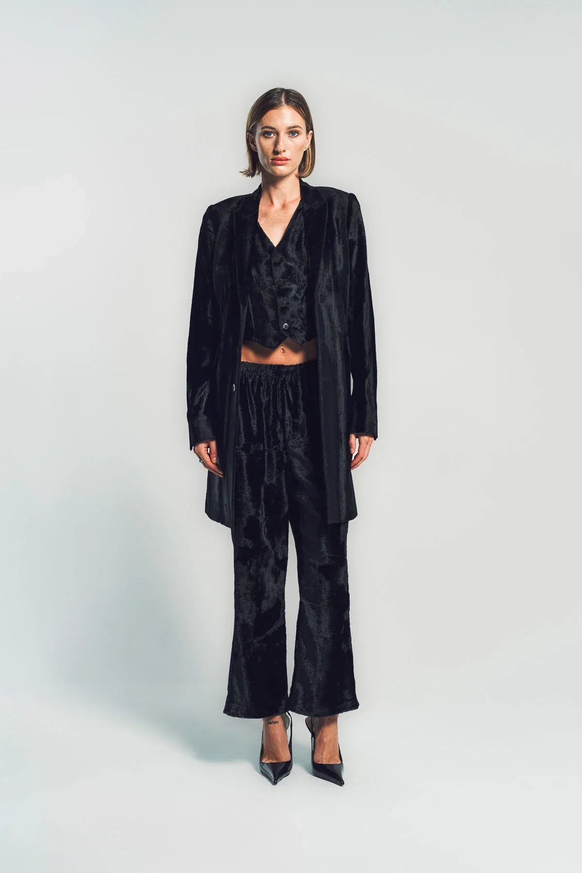 SAPIO | NO. 3 VELVET JERSEY COAT