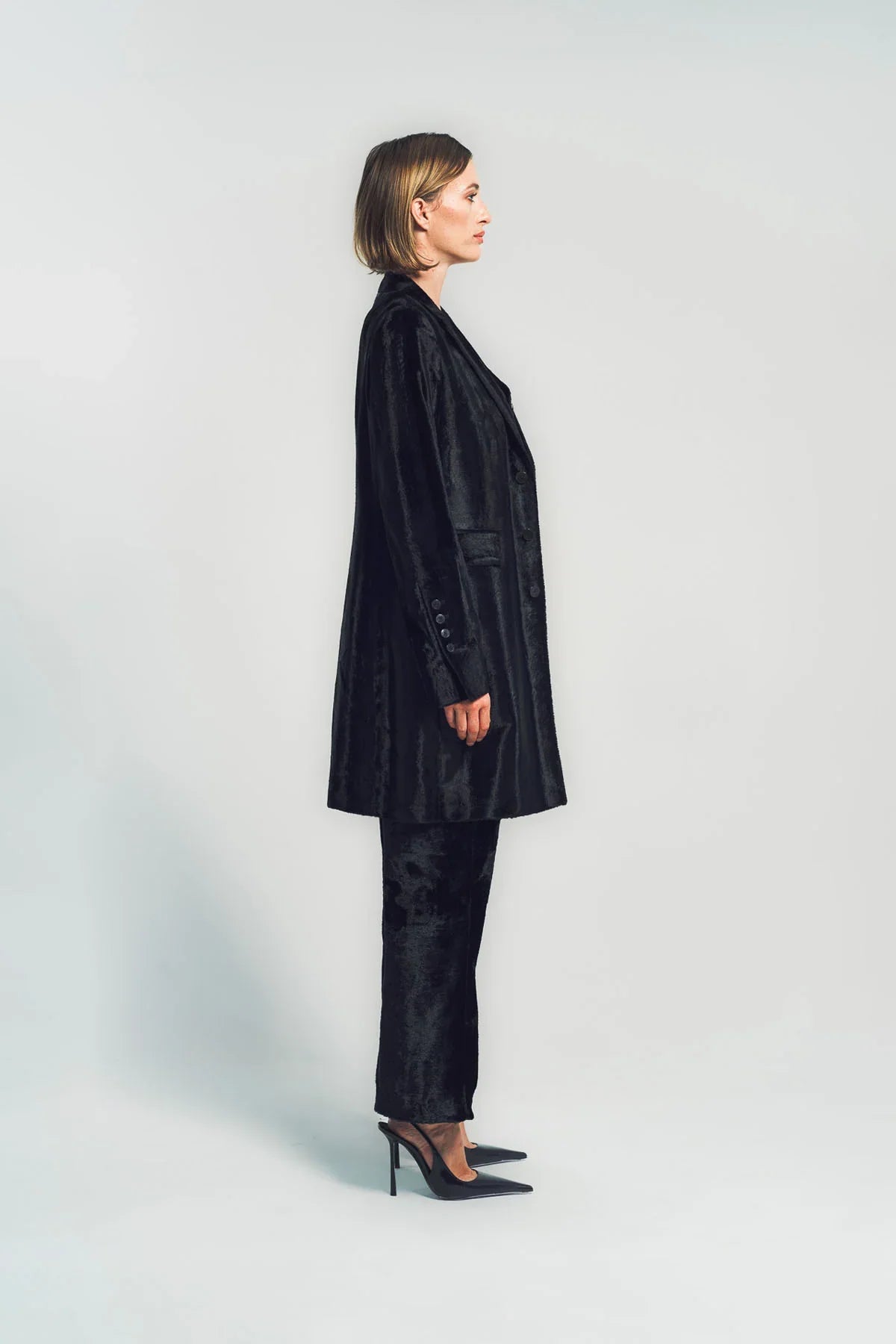 SAPIO | NO. 3 VELVET JERSEY COAT