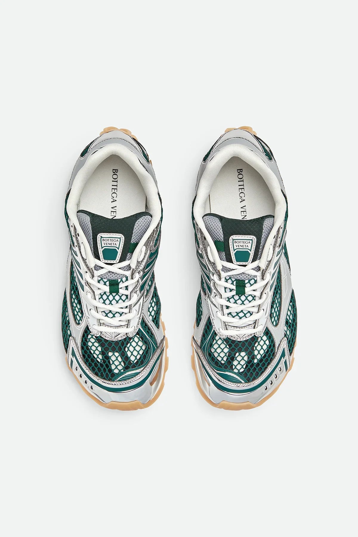 BOTTEGA VENETA | ORBIT SNEAKERS IN BILLIARD & SILVER