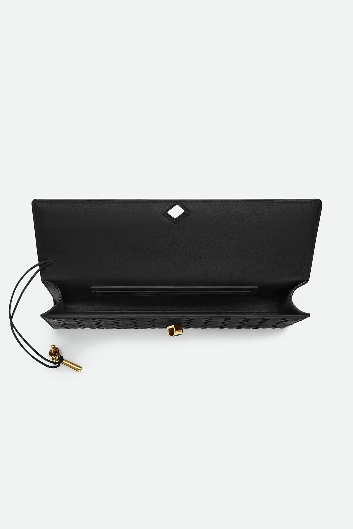 BOTTEGA VENETA | ANDIAMO CLUTCH IN BLACK & BRASS
