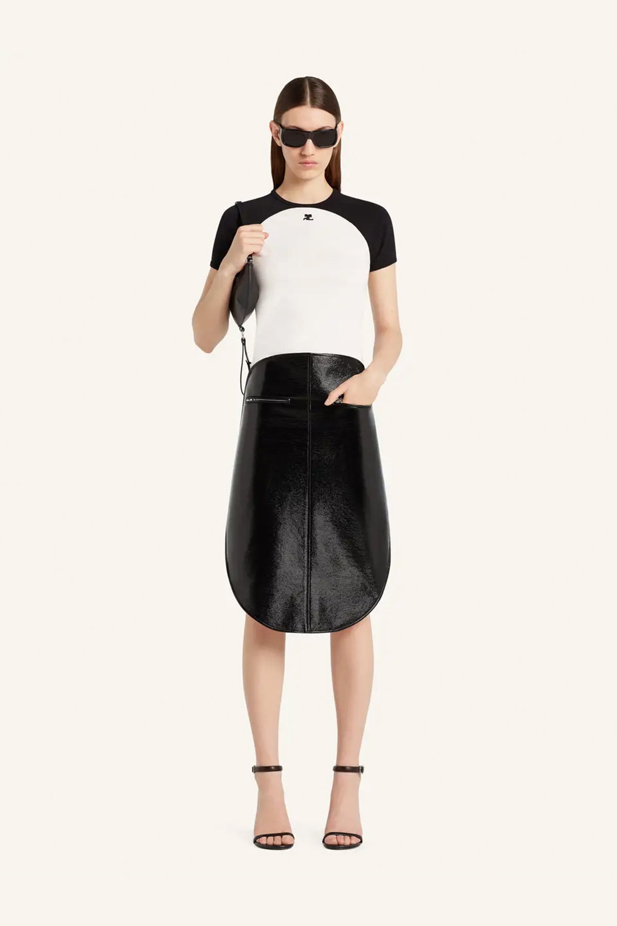 COURRÈGES | CIRCLE VINYL SKIRT