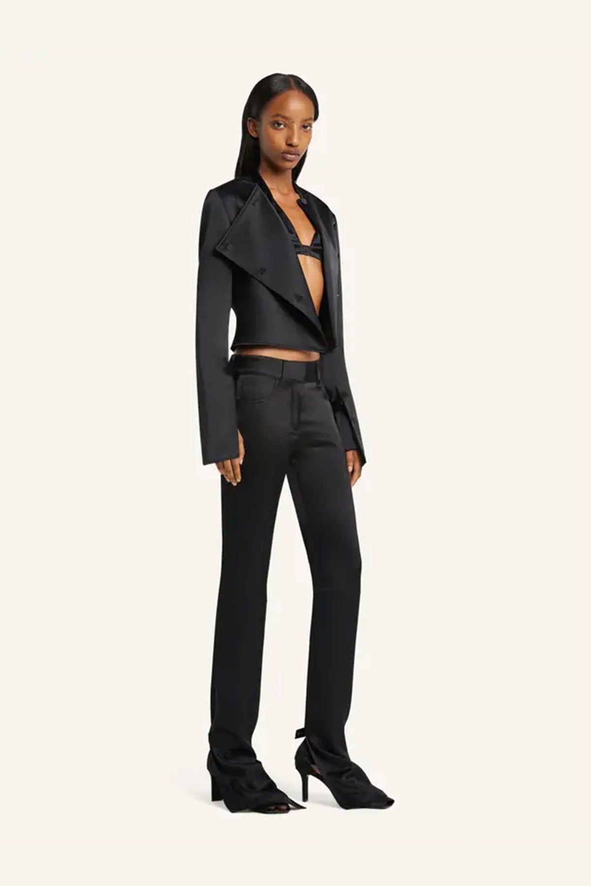 COURRÈGES | OBLIQUE SATIN TAILORED JACKET