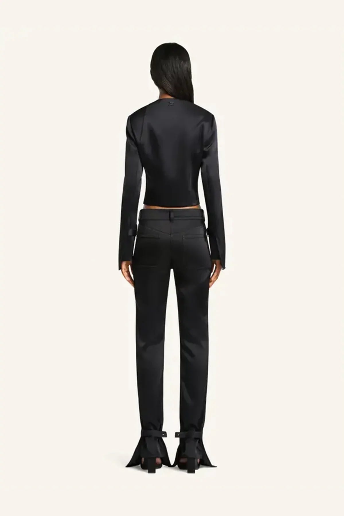 COURRÈGES | OBLIQUE SATIN TAILORED JACKET