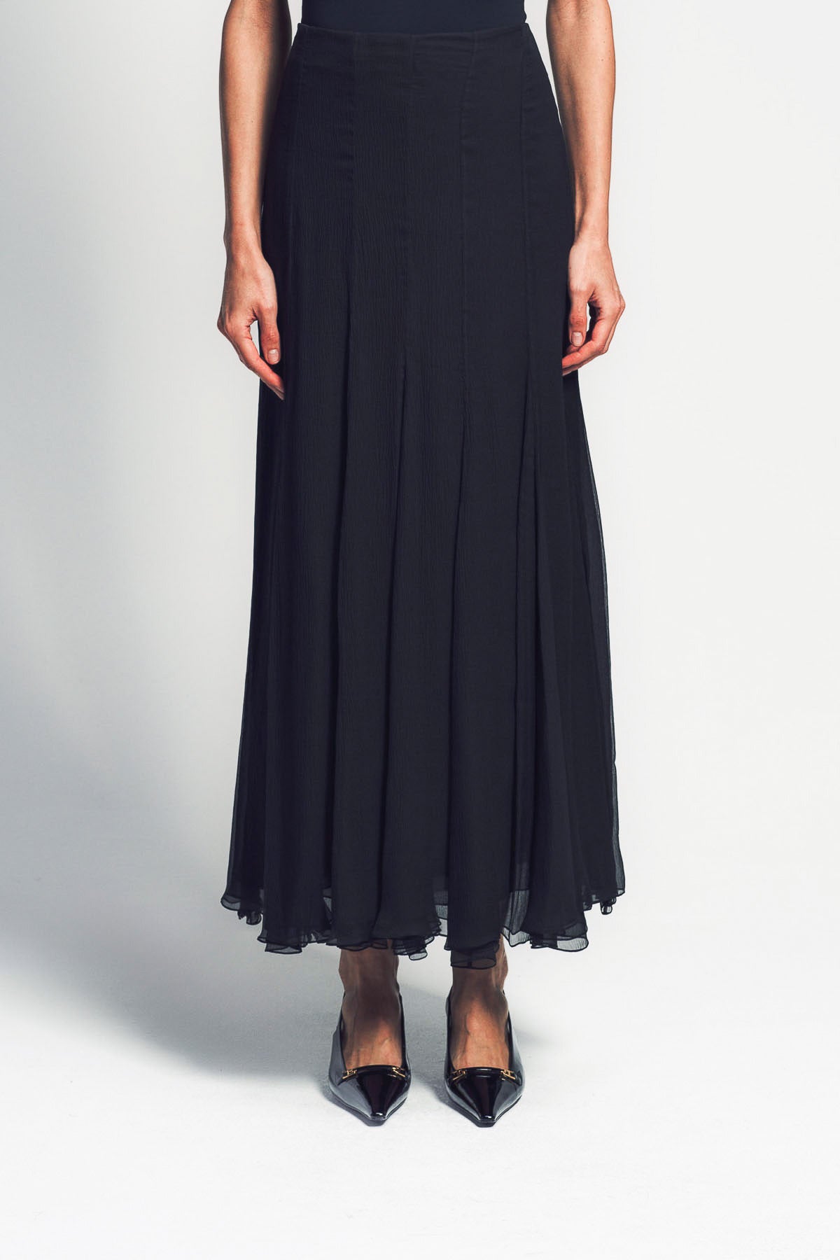 CHLOÉ | FLUID MAXI SKIRT IN SILK MOUSSELINE