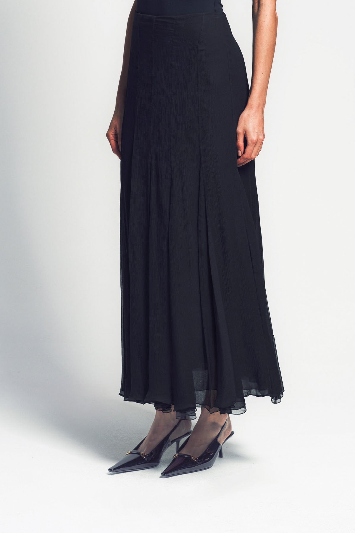 CHLOÉ | FLUID MAXI SKIRT IN SILK MOUSSELINE