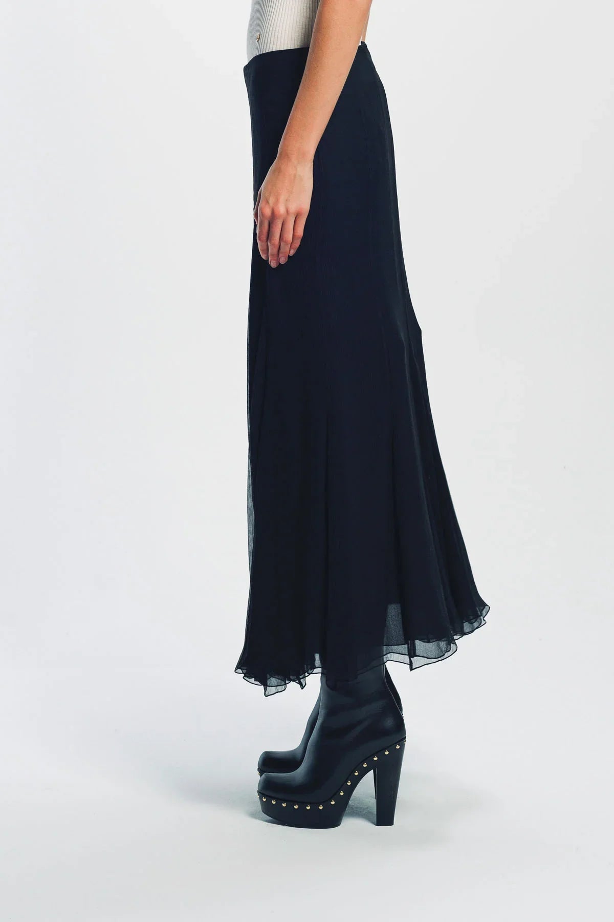 CHLOÉ | FLUID MAXI SKIRT IN SILK MOUSSELINE