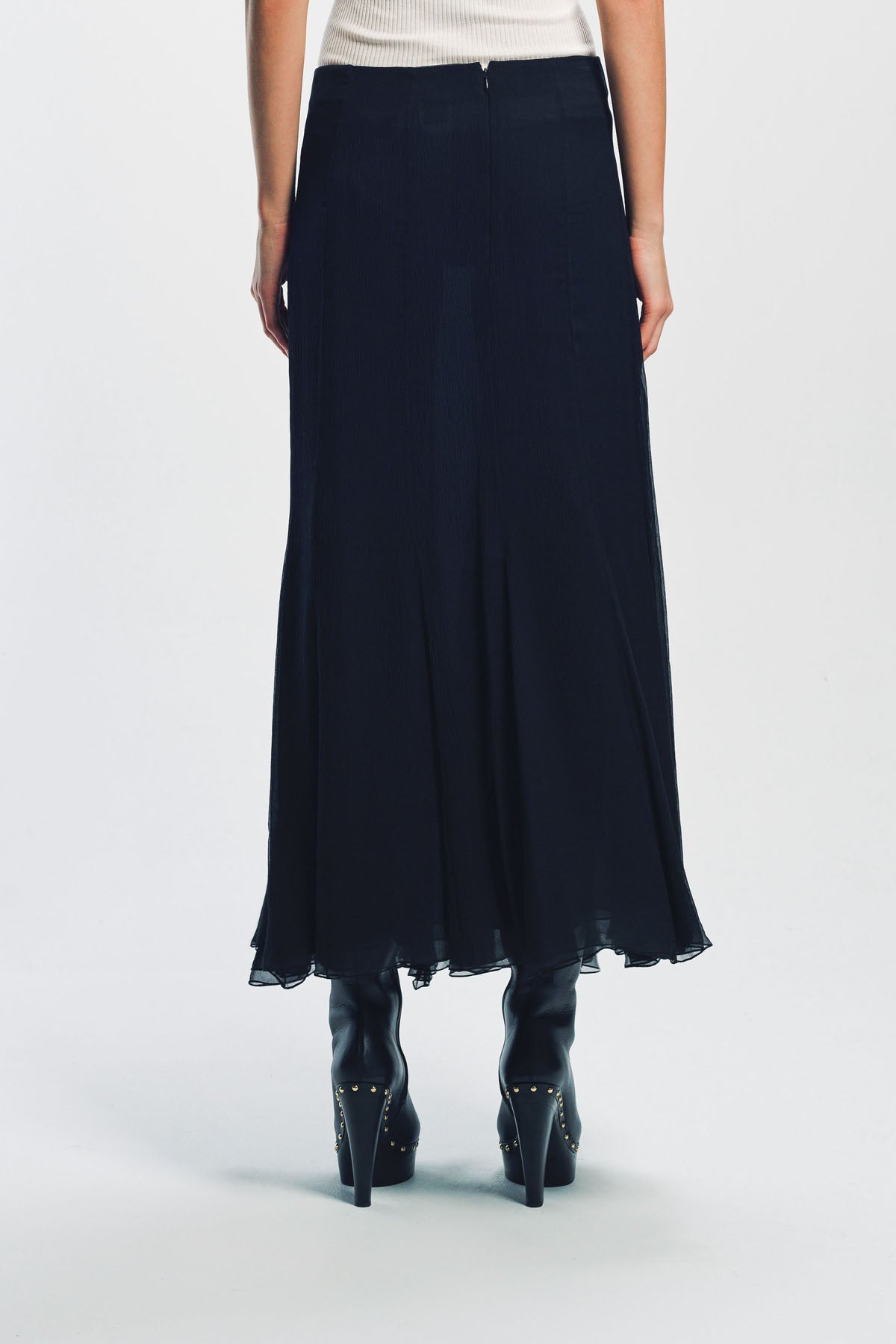 CHLOÉ | FLUID MAXI SKIRT IN SILK MOUSSELINE
