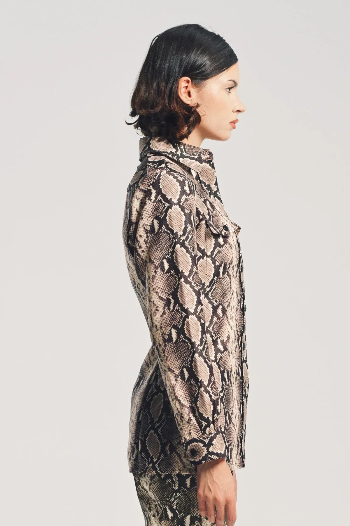 DURAN LANTINK | SNAKE PRINT LONG SLEEVE SHIRT