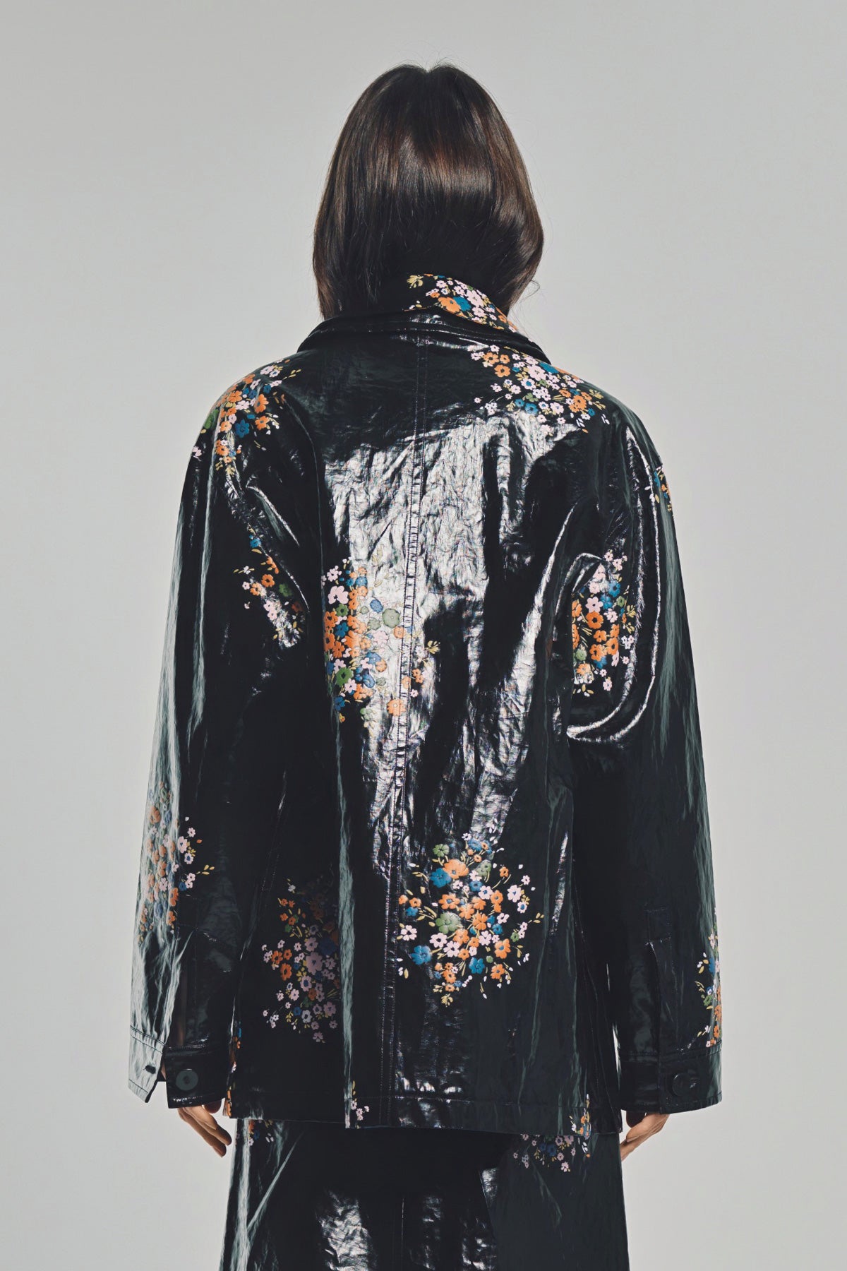 JIL SANDER | PATENT LINEN PRINTED OVERSHIRT