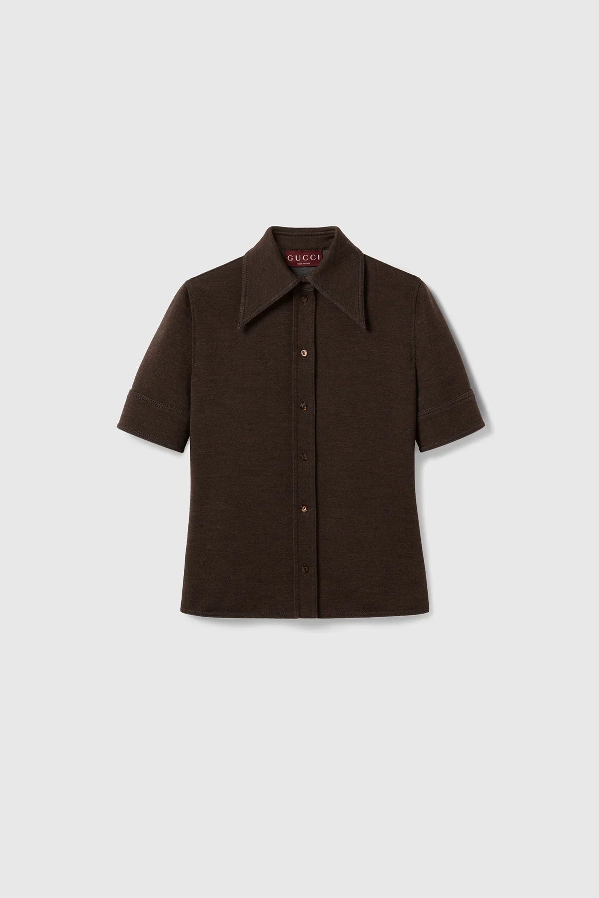 GUCCI | WOOL COTTON JERSEY SHIRT
