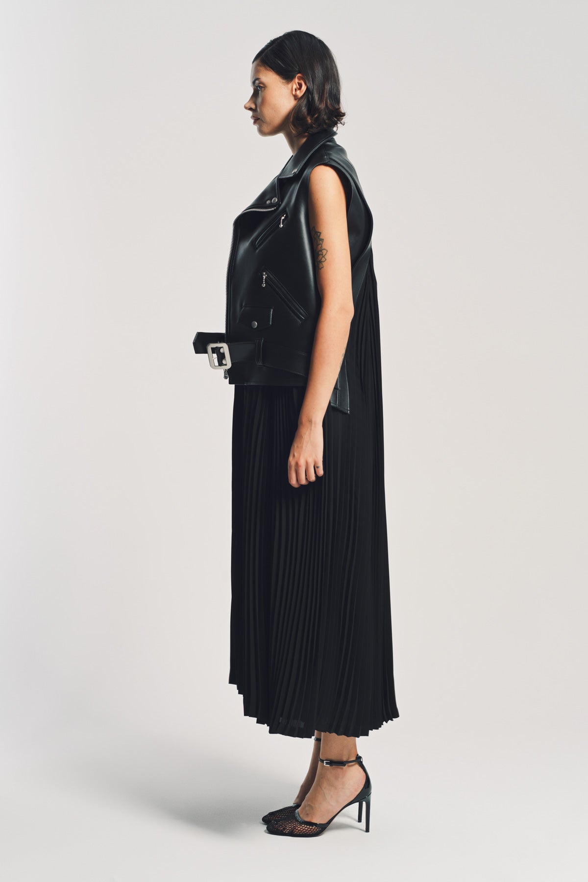 JUNYA WATANABE | FAUX LEATHER MAXI DRESS
