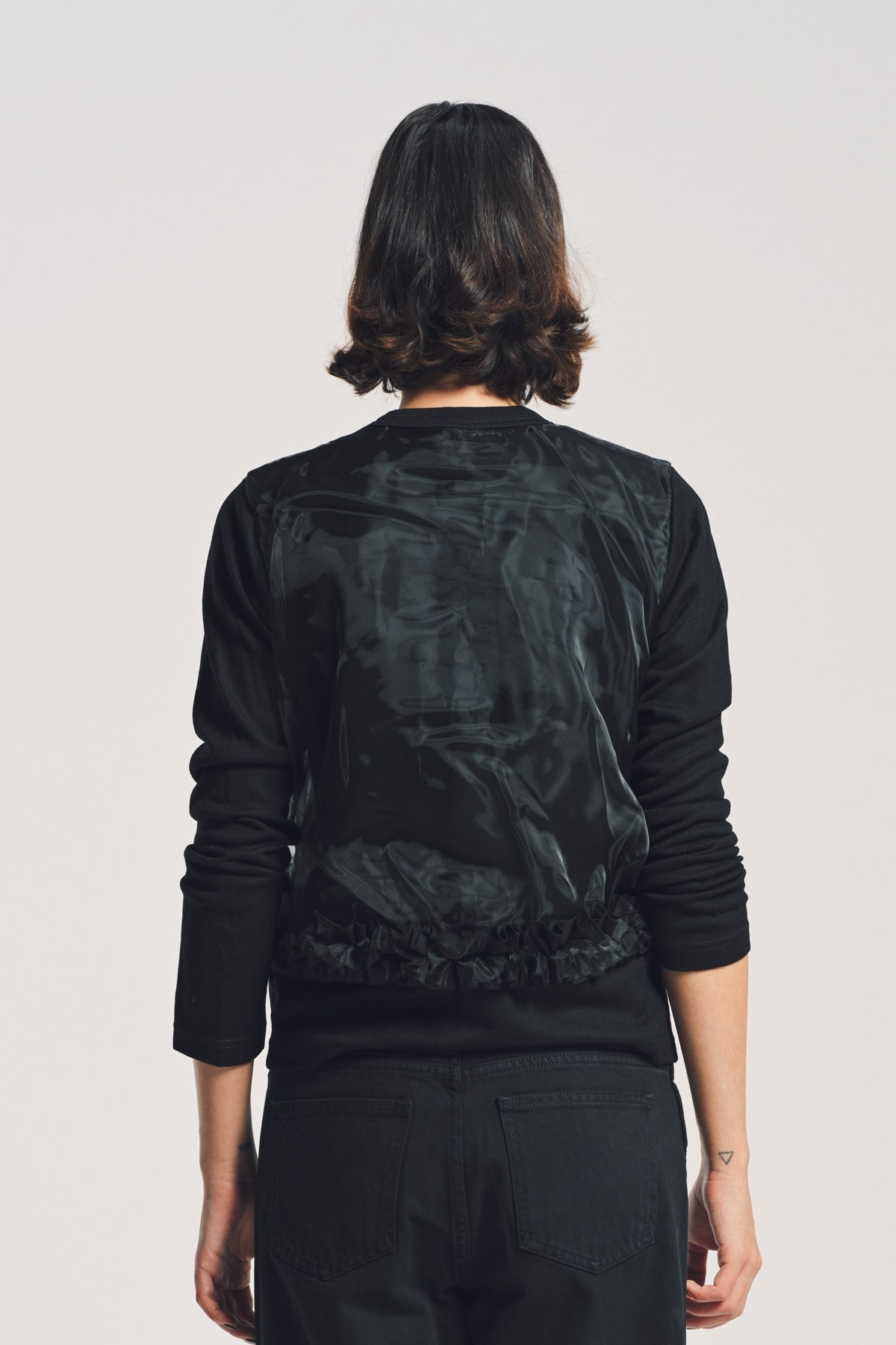 NOIR KEI NINOMIYA | JERSEY AND POLY CARDIGAN