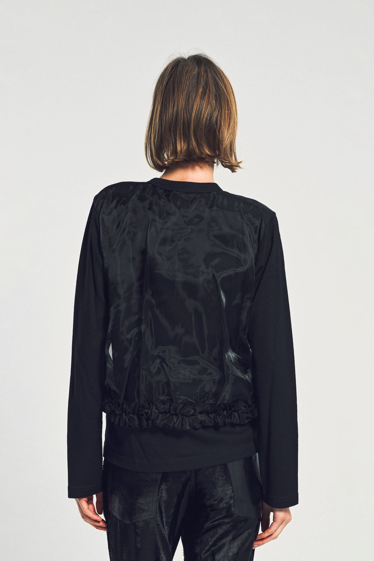 NOIR KEI NINOMIYA | JERSEY AND POLY CARDIGAN