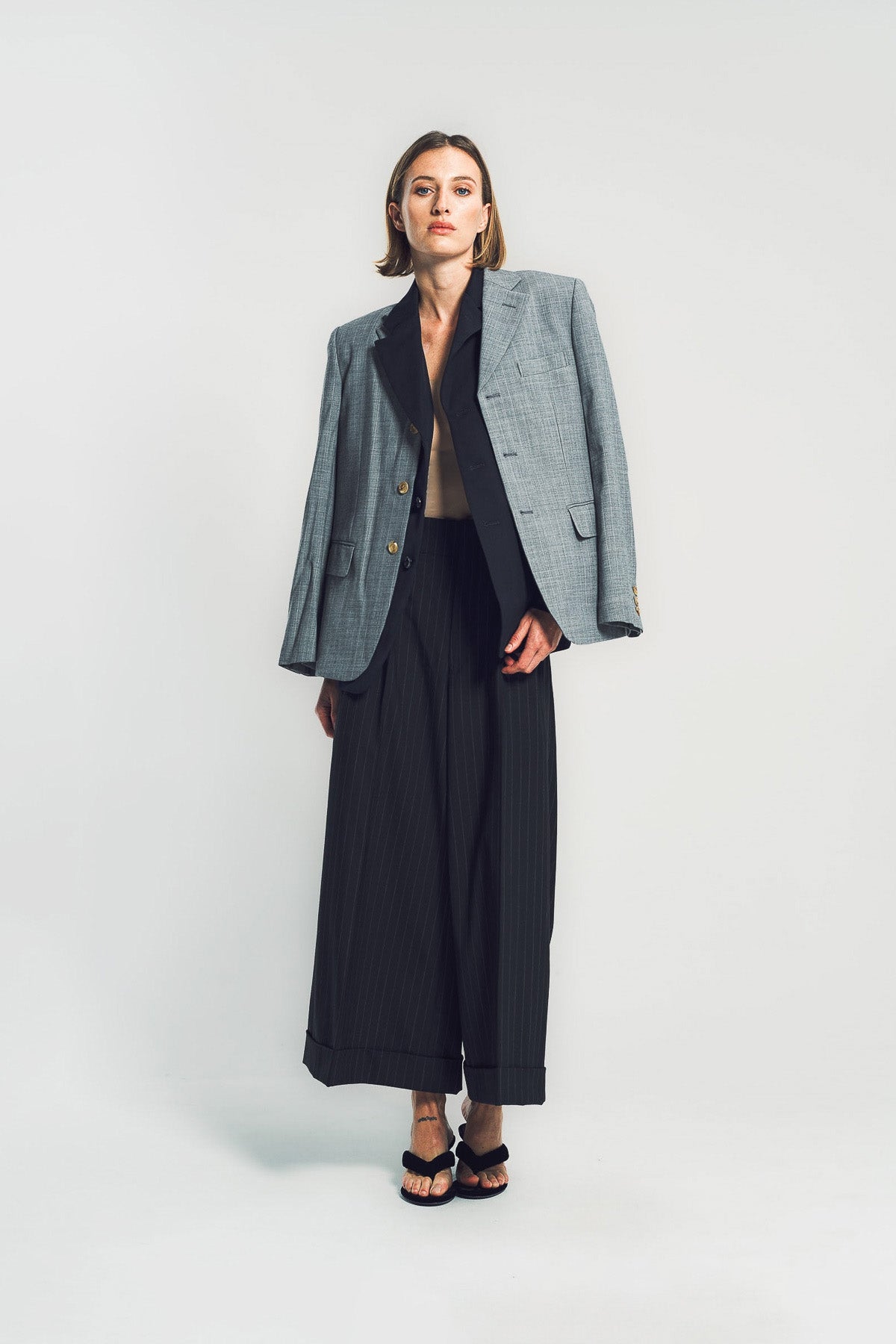 COMME DES GARCONS | STRIPED MIX BLAZER