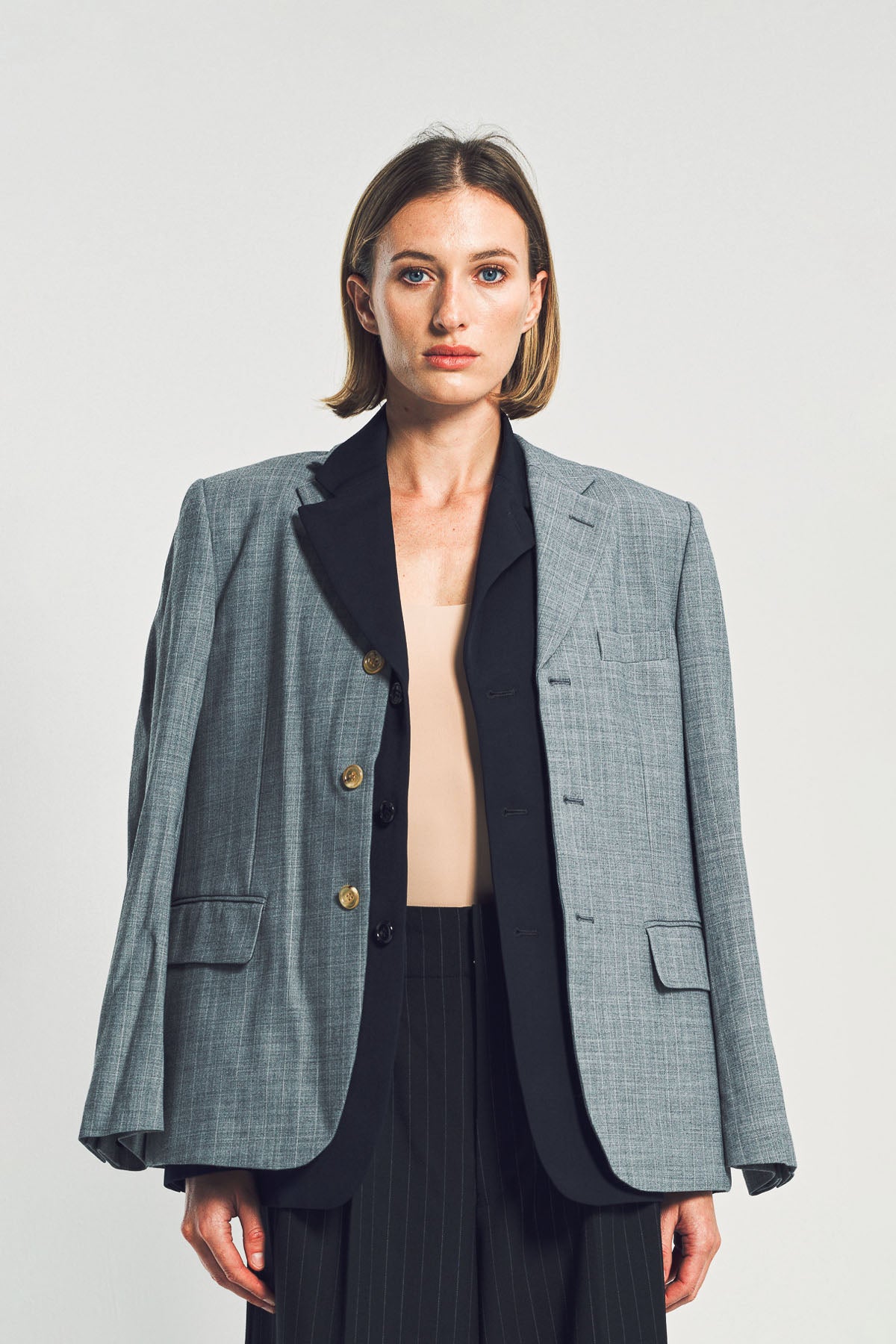 COMME DES GARCONS | STRIPED MIX BLAZER