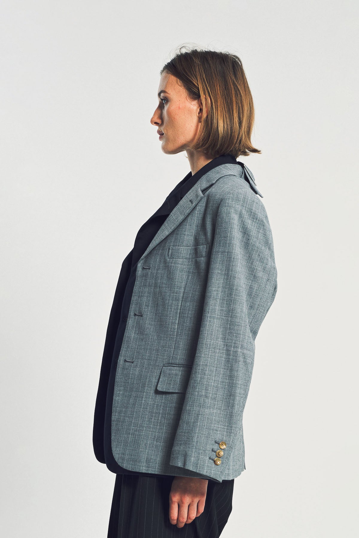 COMME DES GARCONS | STRIPED MIX BLAZER