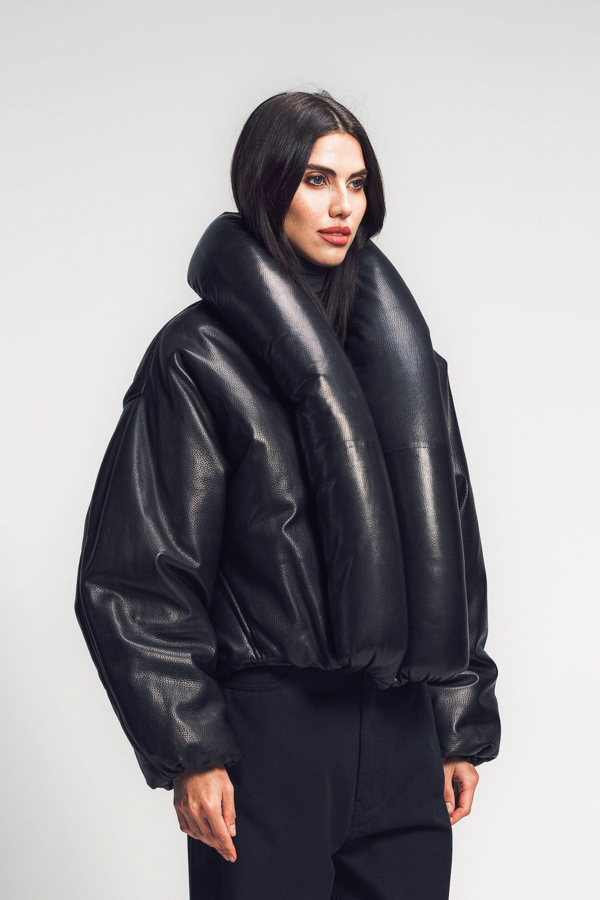 ALAÏA | LAMBSKIN PADDED BOMBER