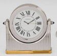 CARTIER | 1990 SILVER PLATED DESK CLOCK