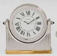 CARTIER | 1990 SILVER PLATED DESK CLOCK