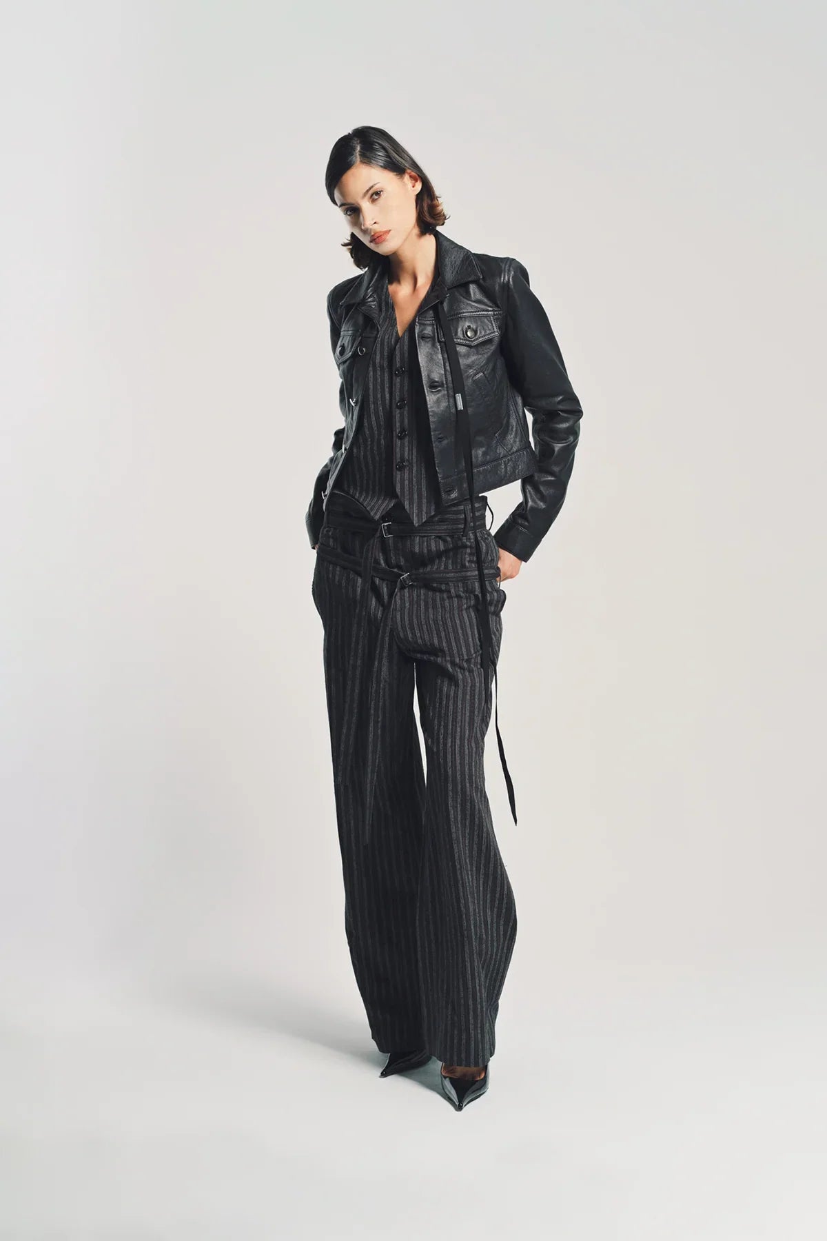 ANN DEMEULEMEESTER | JILLEKE HIGH COMFORT DOUBLE BELTED TROUSERS