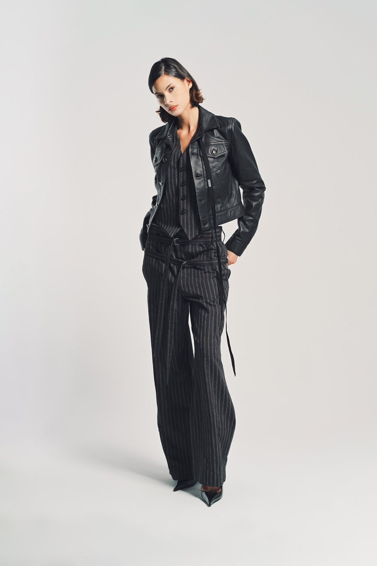 ANN DEMEULEMEESTER | JILLEKE HIGH COMFORT DOUBLE BELTED TROUSERS