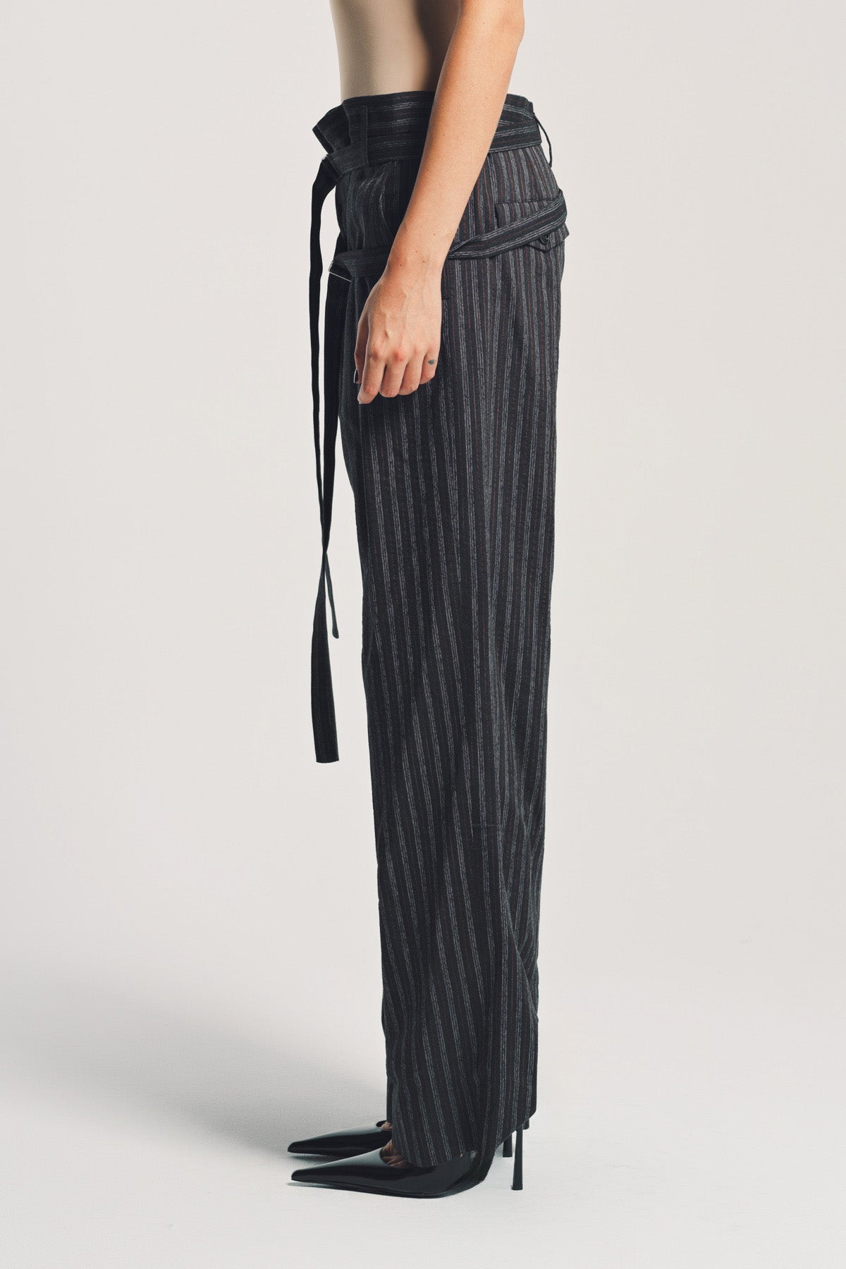 ANN DEMEULEMEESTER | JILLEKE HIGH COMFORT DOUBLE BELTED TROUSERS