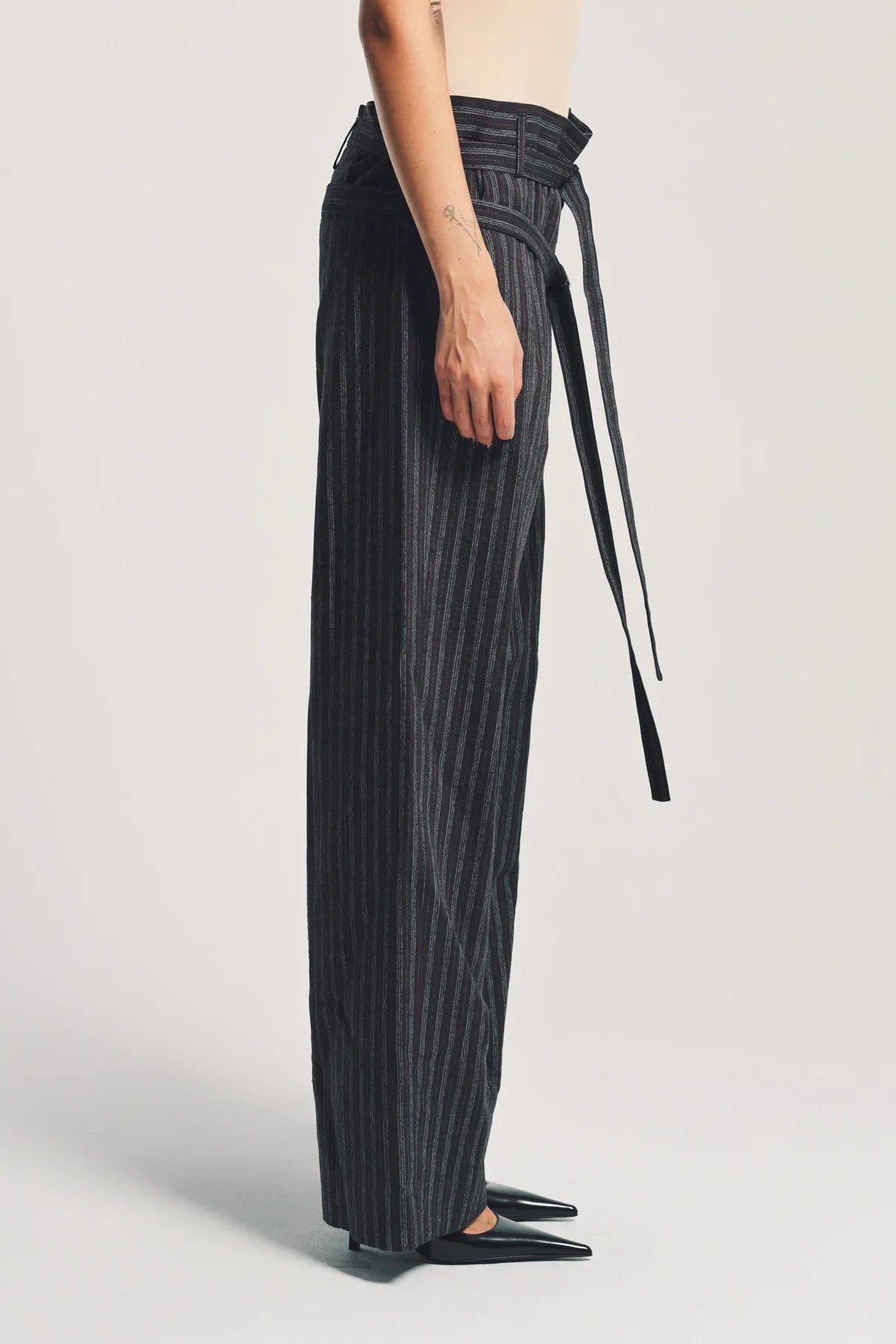 ANN DEMEULEMEESTER | JILLEKE HIGH COMFORT DOUBLE BELTED TROUSERS