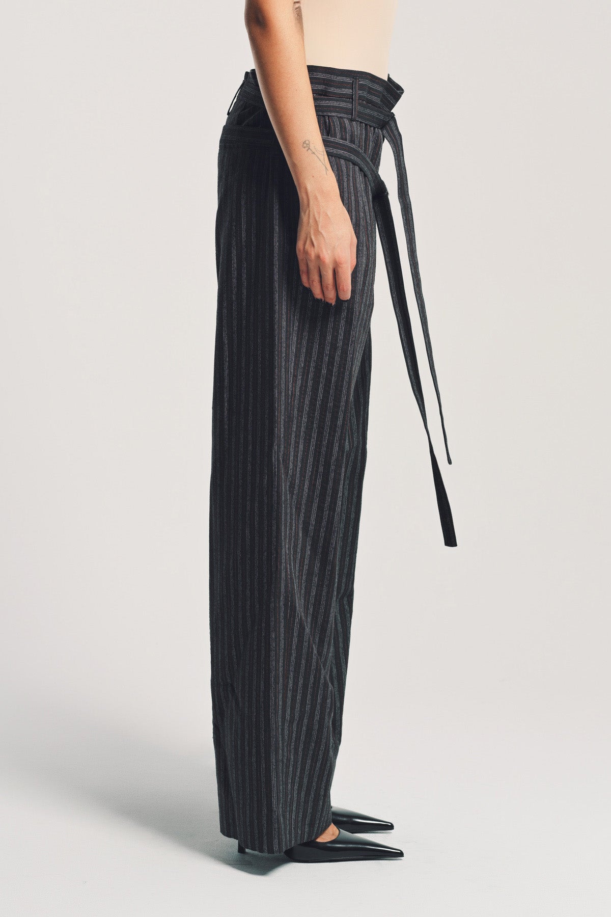 ANN DEMEULEMEESTER | JILLEKE HIGH COMFORT DOUBLE BELTED TROUSERS