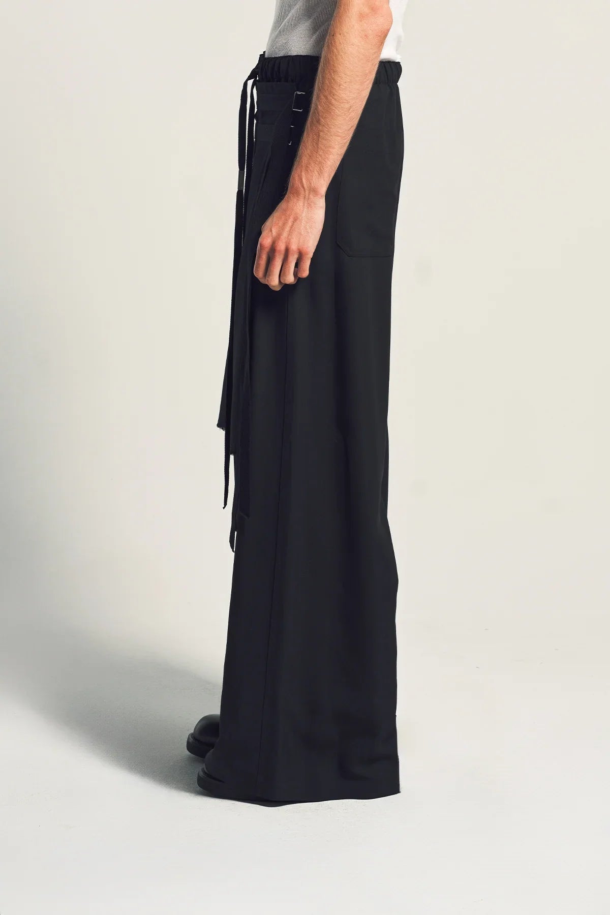 ANN DEMEULEMEESTER | ERKE COMFORT LOUNGE PANTS WITH BELTED APRON