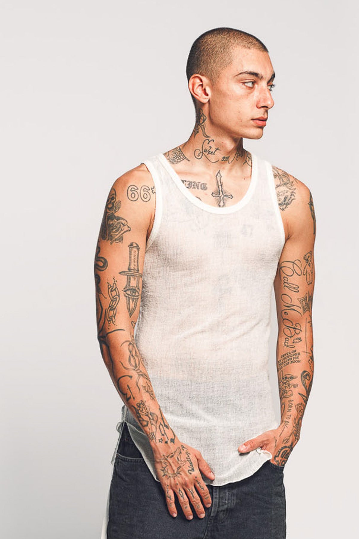 ANN DEMEULEMEESTER | BORIS WRINKLED CROPPED TANK