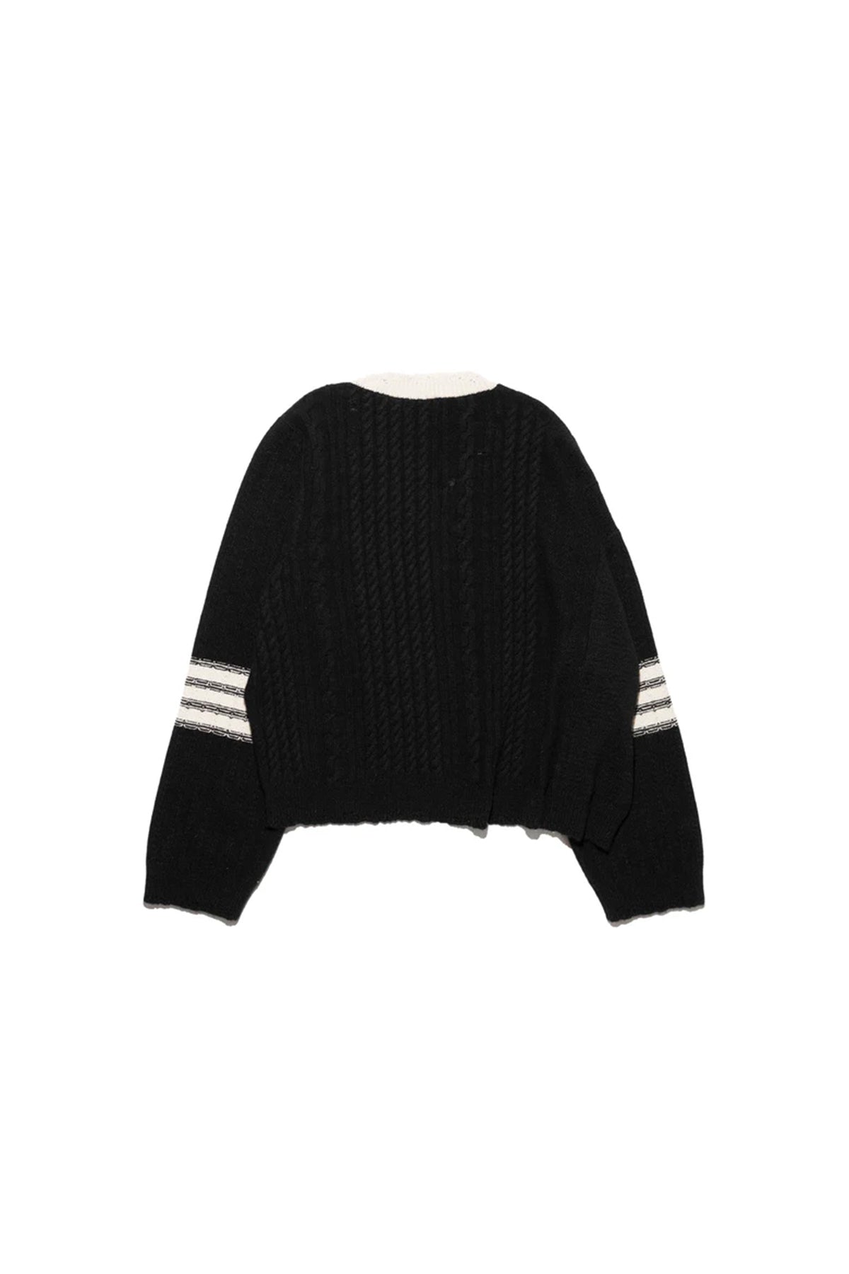 ENFANTS RICHES DÉPRIMÉS | ASYMMETRICAL VARSITY V-NECK SWEATER